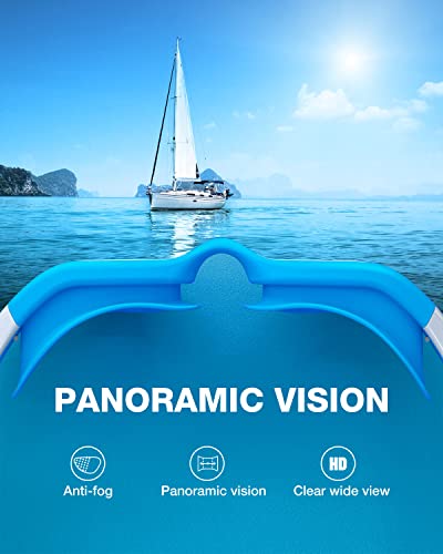 Kids Swim Goggles - 2 Pack Polarized G1MINI Girls & Boys, White Gold & Blue Gold