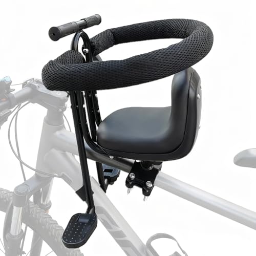 Child Bike Seat Front Carrier for Kids Ages 2-4, Weight 55 lbs, Fully Enclosed Safety Rail