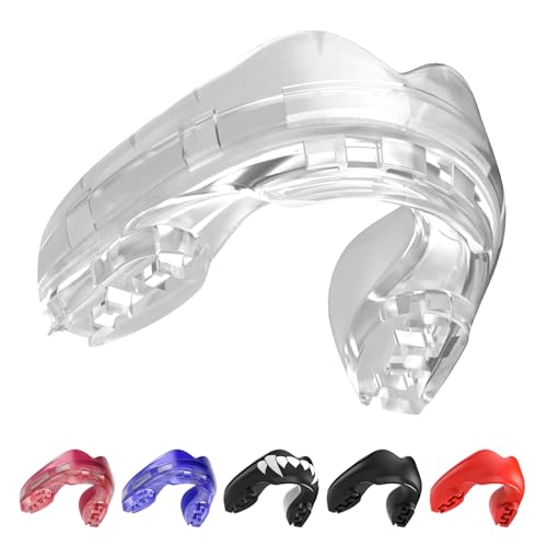 SAFEJAWZ Clear Orthodontic Mouth Guard for Braces - Transparent, One Size with Case