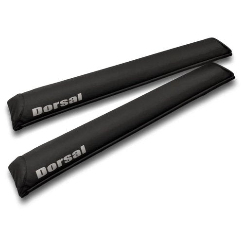 DORSAL Aero Roof Rack Pads - Sunguard (No Fade) for Factory and Wide Crossbars - Pack of 2 for Surfboards Kayaks Sups Snowboards Polyester, Polyvinyl Chloride (PVC) 28" Inch Black