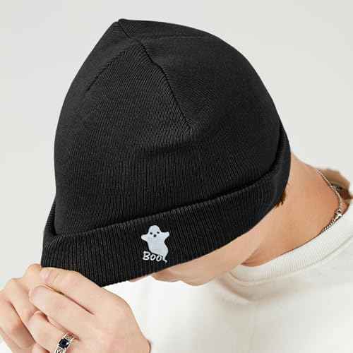 Cool Beanie Black Beanies Cozy Knit Beanie for Men Women