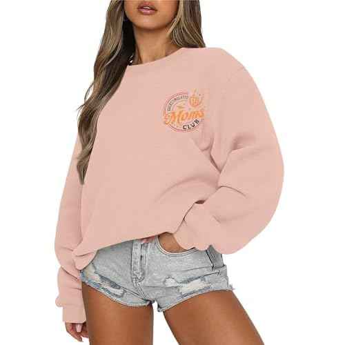 Overstimulated Moms Club Sweatshirt for Women: Mom Sweatshirts Crewneck Mama shirts Oversized Pullover Tops