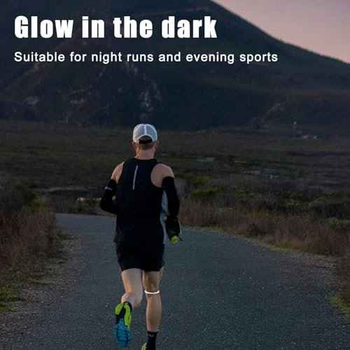 2pcs Patellar Tendon Support Strap Knee Band for Kids, Silicone Patella Knee Brace Elastic Knee Pain Strap for Basketball Running Hiking Jumpers Soccer Volleyball Sports (Fluorescent White)