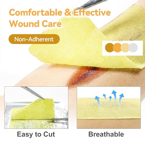 Jointown Xeroform Petrolatum Dressing Bandages 5x9 Inch, 25 Pack - Non-Stick Wound Care Gauze