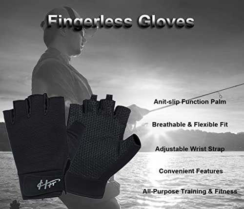 SUJAYU Water & Sports Fingerless Gloves Small Grey for Fishing Kayaking & More