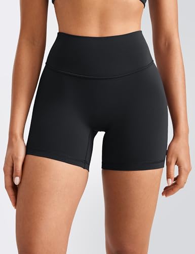 INGIA No Front Seam Scrunch Butt Biker Shorts - Medium Black 5"