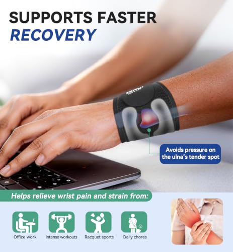 Ultralight Breathable Wrist Brace Support for Ulnar Pain - Black 2