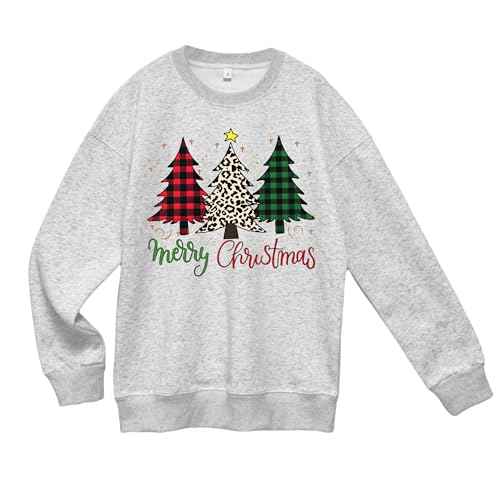 Christmas Sweatshirts for Women:Xmas Tree Sweatshirt Funny Long Sleeve Higher Quality Printed Pullover Tops
