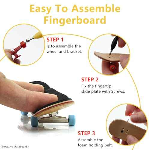SIXPOINTS 156 Pieces DIY Fingerboard Making Kit Case-31mm Multicolour Trucks,Wheel, Screws,Nuts,Spanner,Compatible with Most Finger Board Repair Replace Tool (Multicolour Trucks Repair Box)
