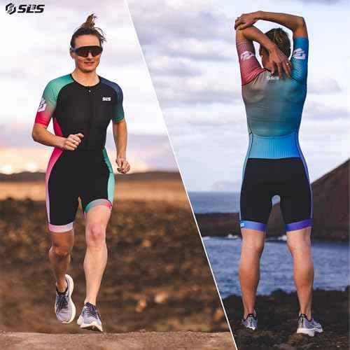 SLS3 Triathlon Suits Women Elite Aero Sleeved Tri Suit Women, Trisuit, Quick-Dry, Italian Chamois, Ready for Any Distance