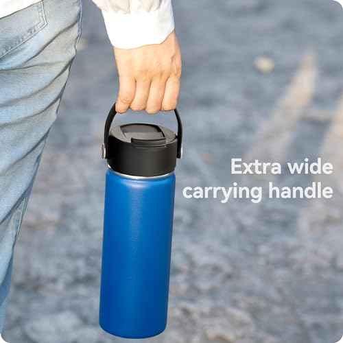 Flip Lids with Handle for Hydro Flask 12 16 20 32 40 64 oz Wide Mouth Bottles,Replacement Lids for 2.28"Wide Mouth Sport Bottles Water Bottle Accessories