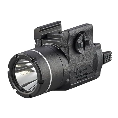 Streamlight 69220 TLR-3 170-Lumen Lightweight, Compact Weapon Mounted Tactical Light with Rail Locating Keys, Black