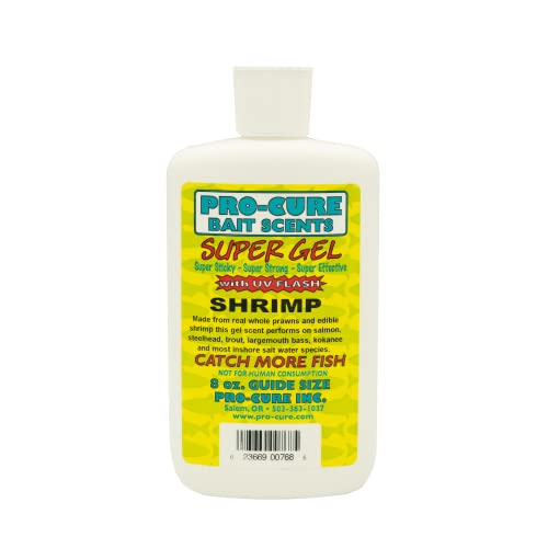 Pro-Cure Shrimp Super Gel for Fishing, 8 Ounce - Real Bait Scent