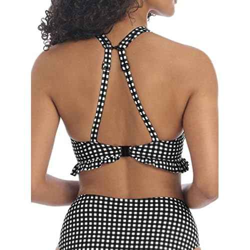 Freya Womens Check in Underwire High Apex Bikini Top