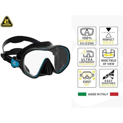 Cressi Single Lens Frameless Scuba Mask for Good Visibility | F-Dual: Designed in Italy