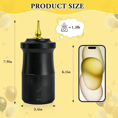 IDIDAN Electric Balloon Pump Portable Inflator for Party Decorations Black
