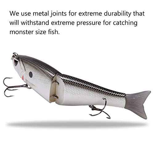 Bassdash SwimShad Glide Baits Jointed Swimbait Bass Pike Salmon Trout Muskie Fishing Lure