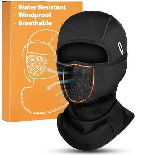 RIGWARL Winter Balaclava Ski Mask for Men Women, Windproof Thermal Fleece Face Cover with Movable Design & Glasses Holes, Warm Neck Hood Gifts for Cold Weather Skiing, Cycling, Running, Outdoor Work