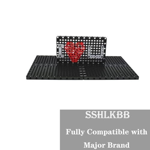 Black 4-Pack 19x11 Technical Building Base Plates for STEM & Creative Projects
