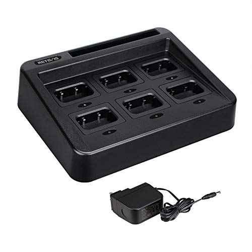 Retevis RT48 Walkie Talkie Charger, Six-Way Multi Unit Charger ONLY Compatible with Retevis RT48 Two Way Radios and Batteries, Walkie Talkie Charging Station with Removable Socket(1 Pack)