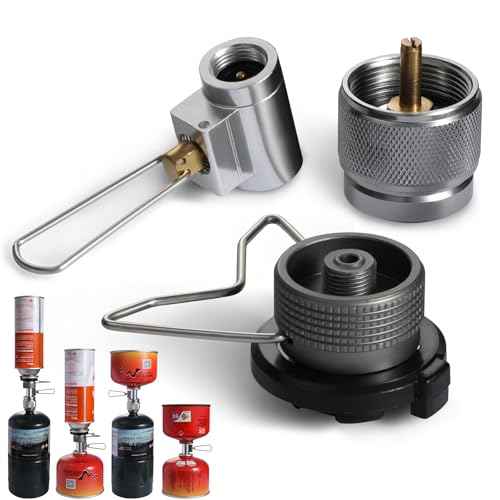 REDCAMP 3PCS Propane/Isobutane/Butane/Refill Adapters Set, Propane To Butane Adapter Conversion, Butane Fuel Canister Shifter, Great for Jetboil Fuel Canister, Backpacking Camping Stove Adapter