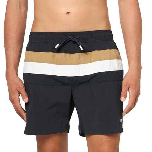 BOSS Men's Iconic Color Block Swim Trunk