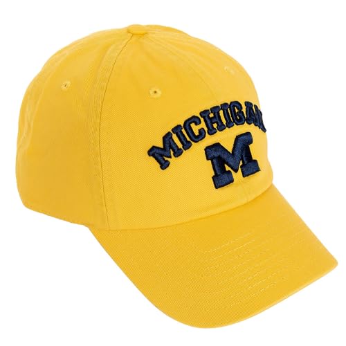 Yellow University of Michigan Embroidered Baseball Hat - Desert Cactus