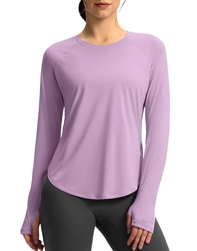 Long Sleeve Sun Protection Shirt for Women - UPF 50+ - Lilac, Large