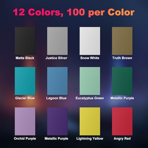1200 Pack Card Sleeves - Matte Dual Trading Card Protectors with Opaque Back, Reinforced Seam, 12 Colors