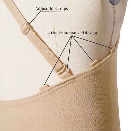 DANSHOW Women and Girls Nude Seamless Camisole Undergarment Leotard with Transition Straps