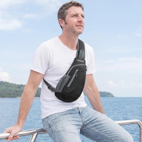 G4Free Lightweight Crossbody Sling Bag for Men Women - Dark Grey