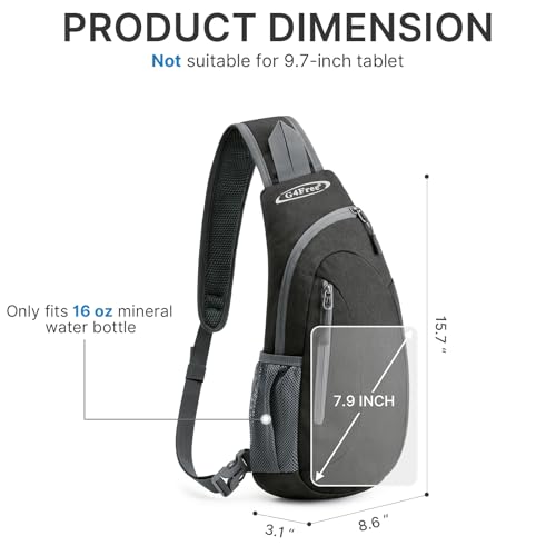 G4Free Lightweight Crossbody Sling Bag for Men Women - Dark Grey