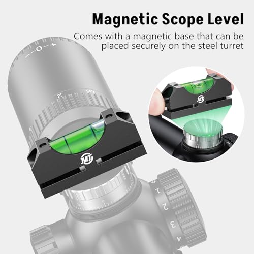 MidTen Scope Leveling Kit Bubble Level Anti-Cant with Magnetic Base - Black