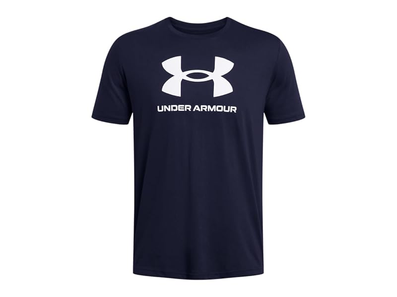 Under Armour Men’s Sportstyle Logo Short Sleeve T Shirt - White, Large (Academy) Variation