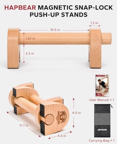 Magnetic Wooden Parallettes for Calisthenics & Bodyweight Training