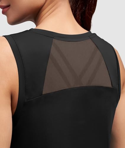 Women’s Open Back High Neck Tank Top for Workout & Gym Fitness
