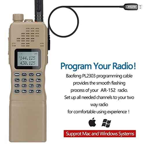 Baofeng AR-152 10W Ham Radio Military Grade Two Way Radio for Adults,Long Range Rechargeable Tactical Radio with Speaker Mic and Tactical Antenna Full baofeng Accessories Walkie Talkies