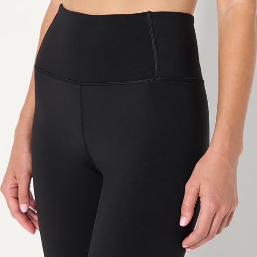 Women's High Waist Capri Leggings without Pockets - X-Large Black