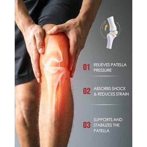 Patellar Tendon Support Strap with Silicone Pad (2 Pack) Adjustable Patella Knee Brace for Men, Women & Youth, Knee Protector Band & Relief Strap for Running, Sports & Daily Activities