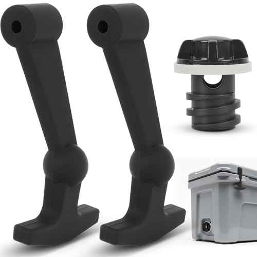 Upgraded Cooler Latches & Drain Plug Kit - Durable Rubber, Compatible with Yeti Roadie, Tundra, Tank, and RTIC