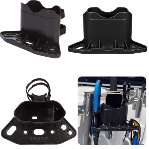 Universal Phone Holder with Strap for Boat Golf Cart Marine Gear Black