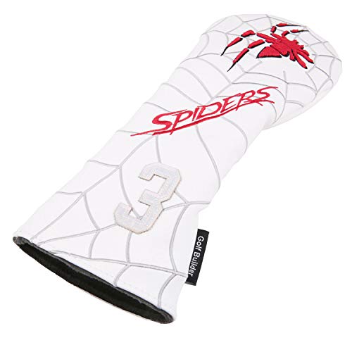 Golf Club Head Covers Set for 3 and 5 Wood - Spider Embroidery Waterproof