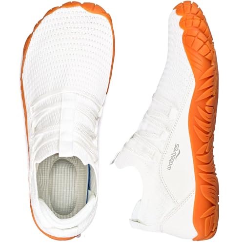 Water Shoes Men Women Wide Toe Box Slip-On Minimalist Gym Sneakers - White, 8 Women / 7 Men