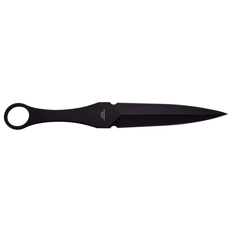 Throwing Knife Set 9-Inch Overall, 3-Piece Stainless Steel Fixed Blade Knives with Black Handles