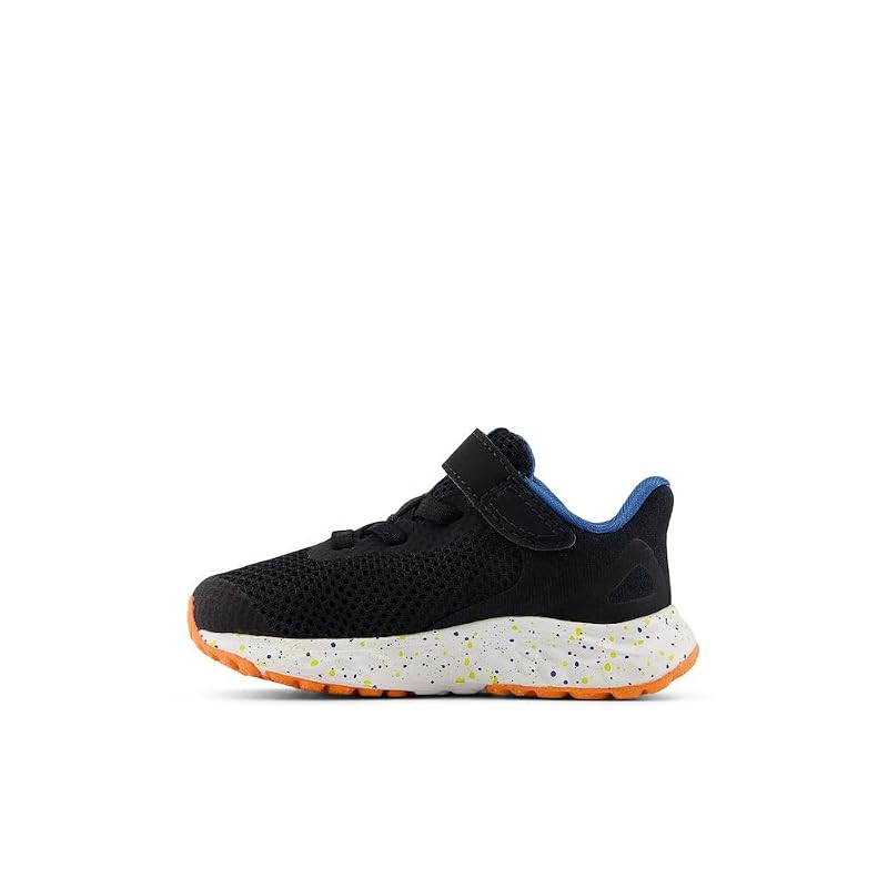 New Balance Kids' Fresh Foam Arishi V4 Bungee Lace Shoes Black/Blaze Orange/Blue