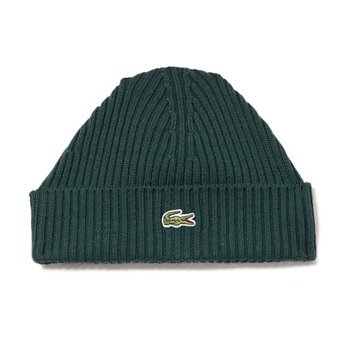 Lacoste Unisex-Adult Rib Knit Brushed Wool Beanie
