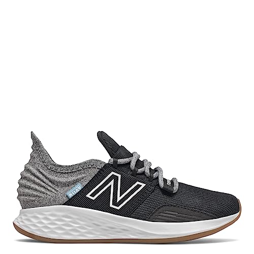 New Balance Kids' Fresh Foam Roav V1 Lace-Up Sneaker - 6.5 Big Kid, Black/Light Aluminum