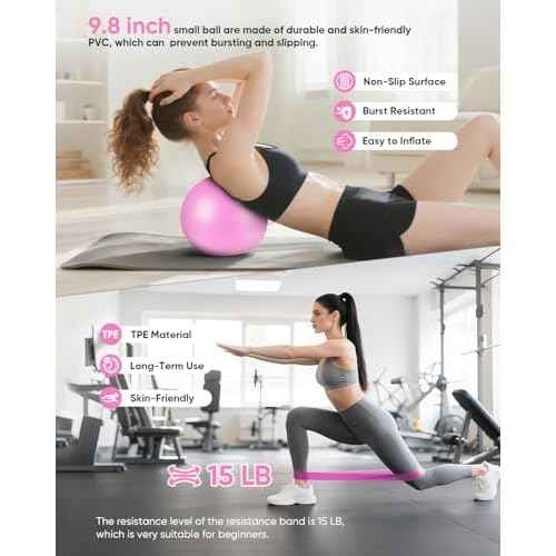 Home Pilates Kit, Pilates Essentials Kit for Women, Pilates Equipment Set with Pilates Ring, Resistance Bands & Accessories, Guides, Pilates Ring and Ball Set for Starters Home Workouts