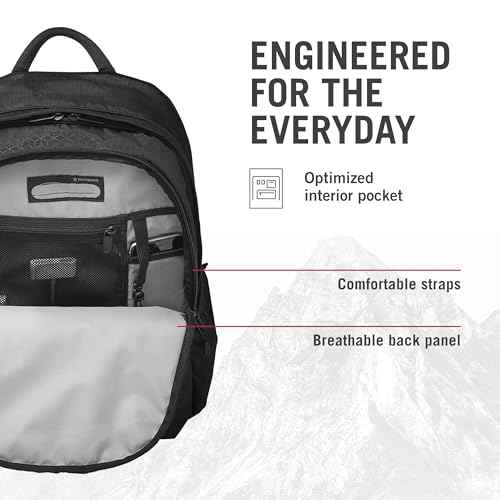 Victorinox Altmont Original Standard Backpack - Modern Backpack to Hold Travel Accessories - Comfortable Bag with Airflow - 25 Liters, Black