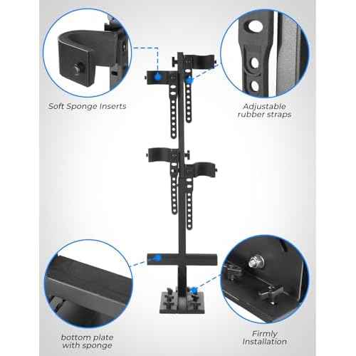 KEMIMOTO UTV Tool Holder Rack, Hunting Tool Holder Rack Tool Mount Vertical Floor Compatible with Polaris Ranger RZR, General Golf Cart, Tractor